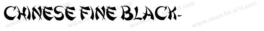 Chinese fine black字体转换